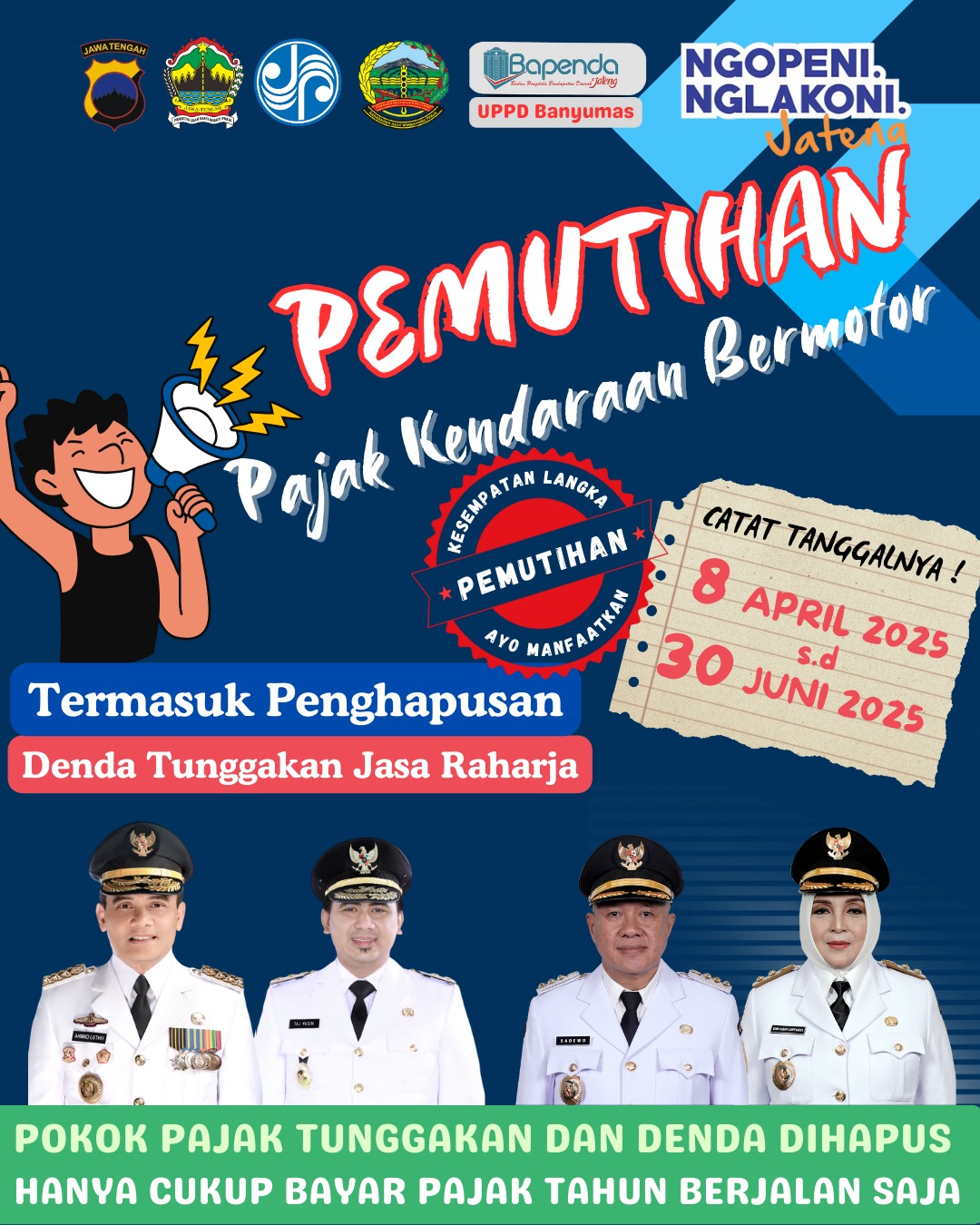 Pemutihan Pajak Kendaraan Bermotor 2025 hadir di MPP Kab. Banyumas!!